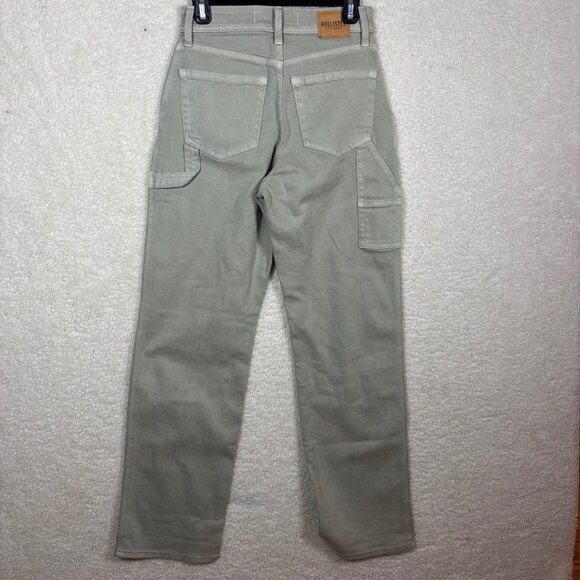 Hollister Womens Ultra High-Rise Dad Jean 3R/2R W26R Beige Denim - Picture 11 of 15